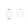 Acabamento para registro DocolBase 1/2", 3/4" e 1" Riva