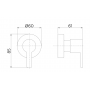 Acabamento para registro DocolBase 1/2", 3/4" e 1" Gali