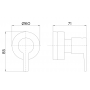 Acabamento para registro base Deca 1/2", 3/4" e 1" Gali