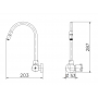 Torneira para Cozinha de Parede 1/2" e 3/4" Nova Riva