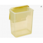 Pote Hermético Flap 900 ml, 12,5 x 8,7 x 15,7 cm, Amarelo Elétrico Translúcido E Amarelo Soft, Coza