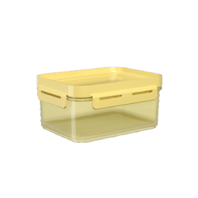 Pote Hermético Flap 1 litro Coza 18,5 x 14,5 x 8,5 cm 1 L - Amarelo elétrico Trans e Amarelo Soft Coza
